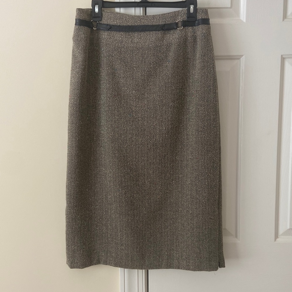 Sag Harbor zippered split herringbone petite size 12 skirt